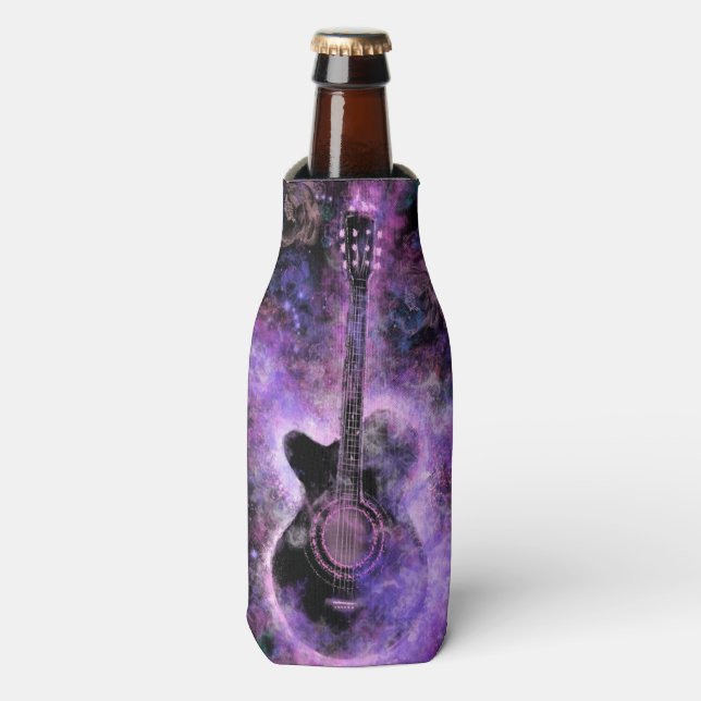 Porta-garrafa Rock Guitar Bottle Cooler Rock N Roll Music Party (Frente da Garrafa)