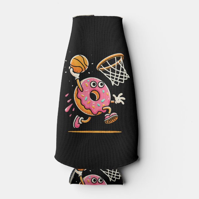Porta-garrafa Rosquinha Engraçada, Comida de basquetebol, Dunbal (Frente)