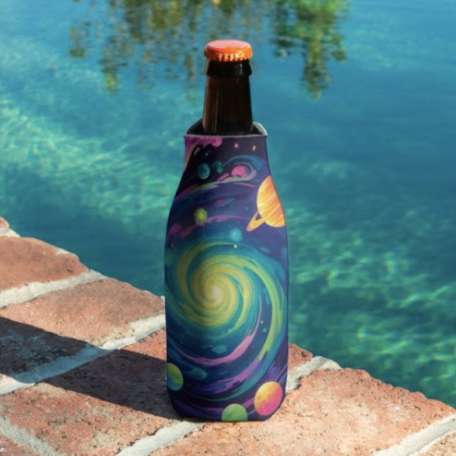 Porta-garrafa Rotação Planetária  (Space Bottle Cooler - insulated bottle cooler high-density material. Made in USA.)