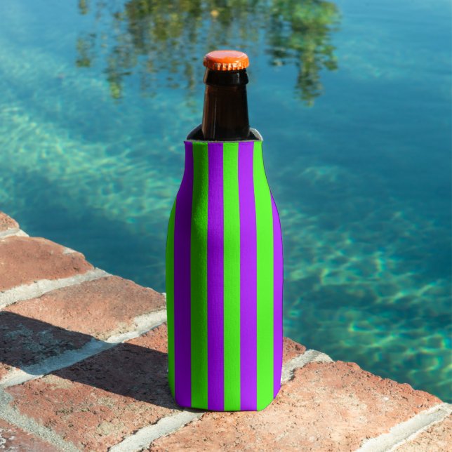 Porta-garrafa Roxo Psicodélico Elétrico E Verde Arlequim (Piscina in situ)