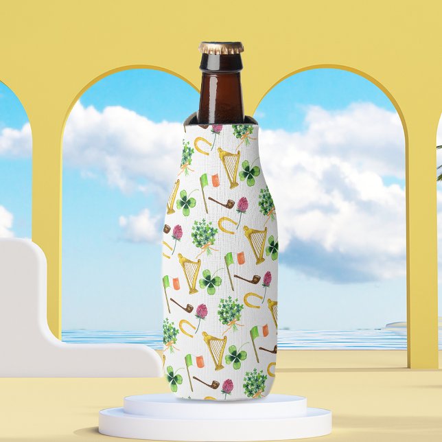 Porta-garrafa Rua Celtic Harp. Padrão do Dia de Patrick (Criador carregado)