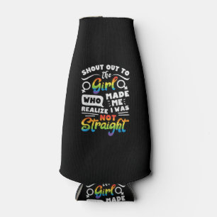 Porta-garrafa Saudação à Garota Orgulho Lésbico LGBT Camiseta G