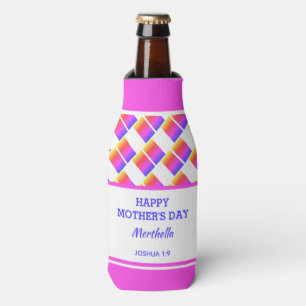 Porta-garrafa Script Personalizado de DIA DE AS MÃES FELIZ Pers