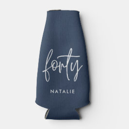 Porta-garrafa Script simples na moda aniversário de 40 anos eleg