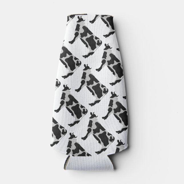 Porta-garrafa Silhueta Preta e Branca (Frente)