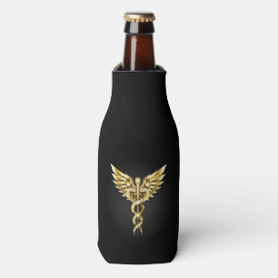 Porta-garrafa Símbolo Poligonal Dourado Caduceu