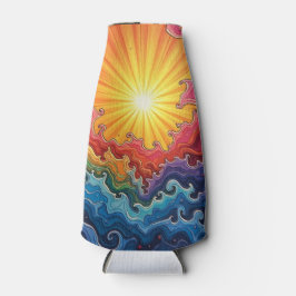 Porta-garrafa sol e arco-íris