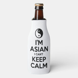 Porta-garrafa Sou asiático, não posso ficar calmo