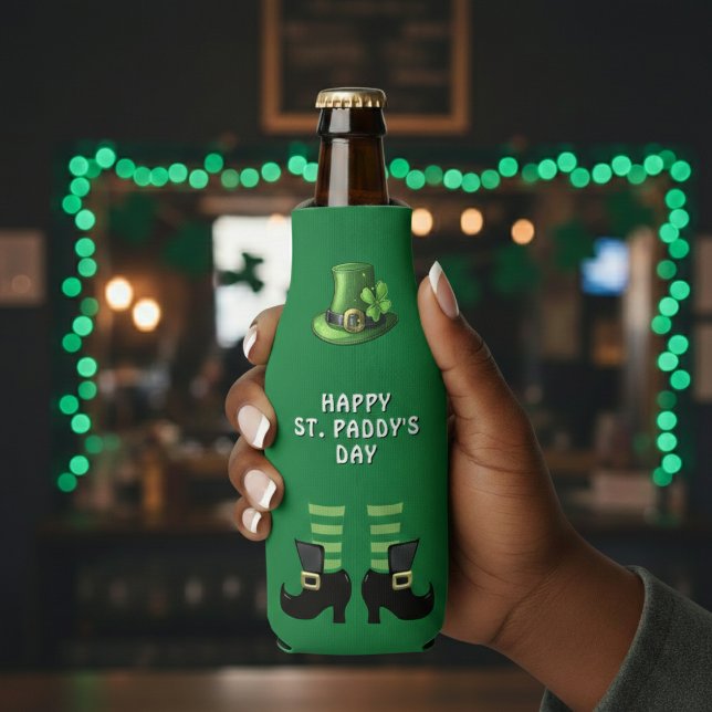 Porta-garrafa St Patrick's Day Leprechaun Green (St Patrick's Day Leprechaun Green Bottle Cooler
)
