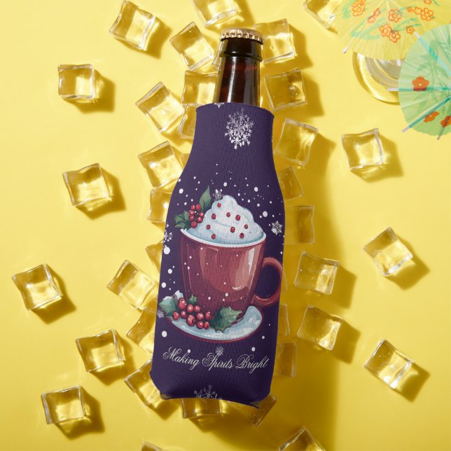 Porta-garrafa Taça de Chocolate Quente de Natal | Roxo (Verão in situ)