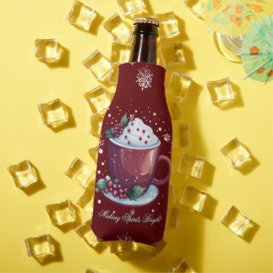 Porta-garrafa Taça de Chocolate Quente de Natal Vermelho