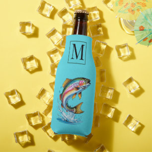Porta-garrafa Teal Monograma Arco Arco-Íris Pesca