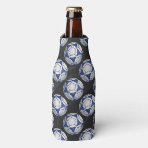 Porta-garrafa Teste padrão azul e branco de Futbal