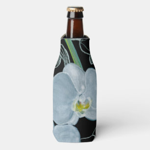 Porta-garrafa Teste padrão branco das orquídeas da aguarela