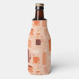 Porta-garrafa Teste padrão com bebidas e texto