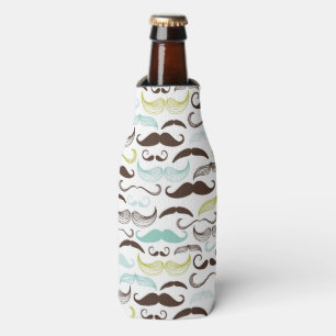 Porta-garrafa Teste padrão do bigode, estilo retro 2