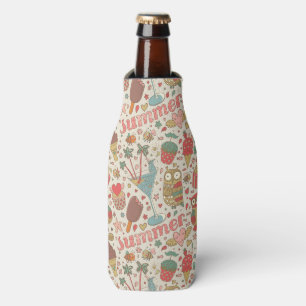 Porta-garrafa Teste padrão do verão com sorvete