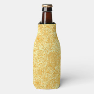 Porta-garrafa Teste padrão floral do verão em cores mornas