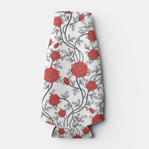 Porta-garrafa teste padrão lindo da rosa vermelha