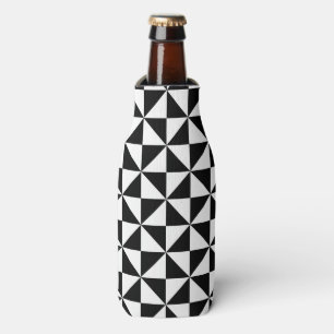 Porta-garrafa Teste padrão preto e branco do triângulo