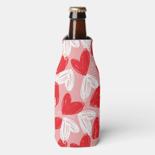 Porta-garrafa Teste padrão vermelho e branco moderno bonito dos