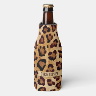 Porta-garrafa Texto Russo Leopard Imprimir Nome