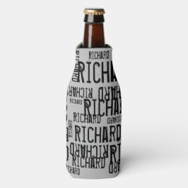 Porta-garrafa Tipografia entre cinzas legal e modernas/nomes pre