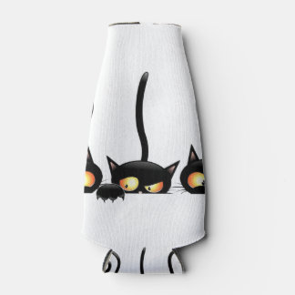 Porta-garrafa Três gatos pretos