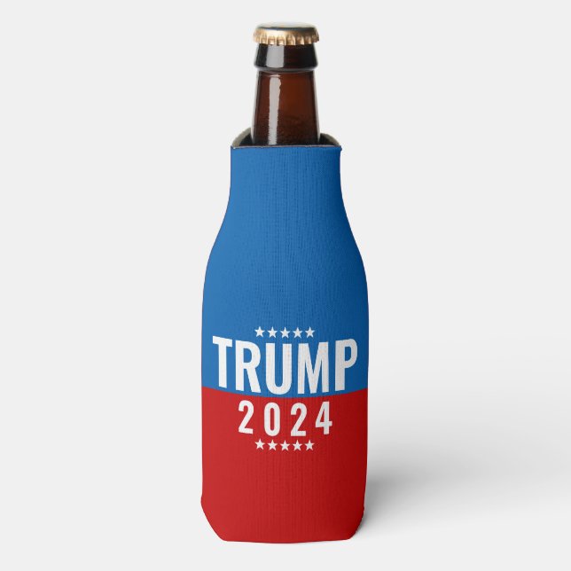 Porta-garrafa Trump 2024 Red and Blue w/Stars (Frente da Garrafa)