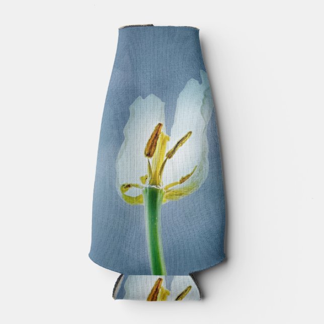 Porta-garrafa Tulipa branca murchando flor (Frente)