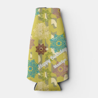 Porta-garrafa Urban Stripes Abstract Flower Pattern