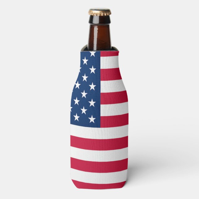 Porta-garrafa USA Flag Bottle Cooler American Patriotic (Frente da Garrafa)