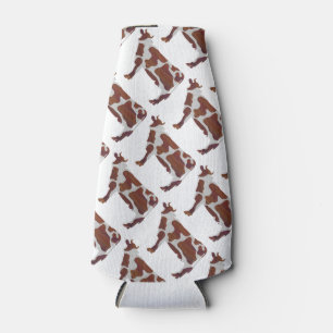 Porta-garrafa Vaca Castanho e Silhueta Branca