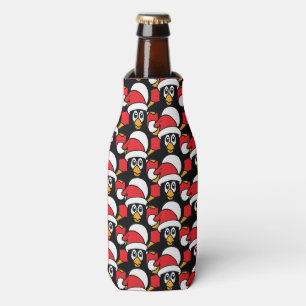 Porta-garrafa Vermelho bonito do teste padrão dos pinguins do