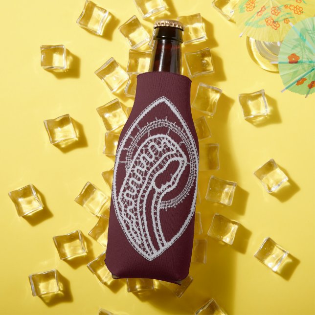 Porta-garrafa Virgem Santa Católica, rendas (Verão in situ)