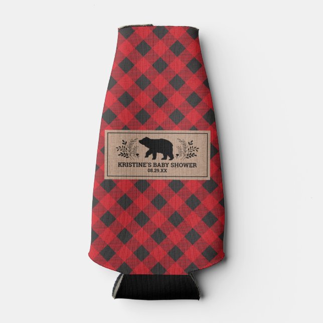 Porta-garrafa Xadrez Personalizada Kraft Lumberjack Buffalo (Frente)
