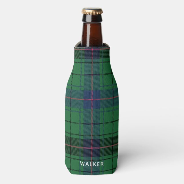 Porta-garrafa Xadrez Rústico Personalizado Davidson Tartan (Frente da Garrafa)