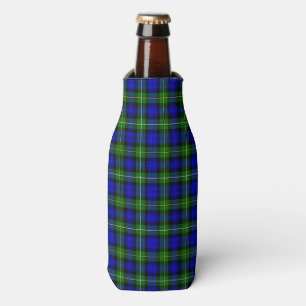 Porta-garrafa Xadrez verde azul Campbell tartan