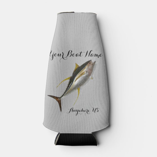 Porta-garrafa Yellowfin Tuna Custom Boat Name (Frente)