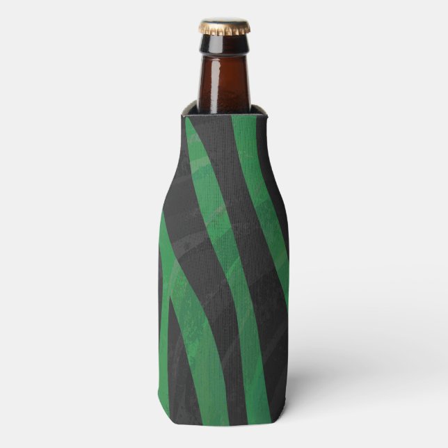 Porta-garrafa Zebra Black e Green Impressão (Frente da Garrafa)