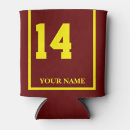 Porta-lata 14 Marrom com seletor de cavalo amarelo personaliz