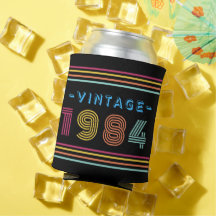 1984 Vintage Retro Stripe Neon Bright