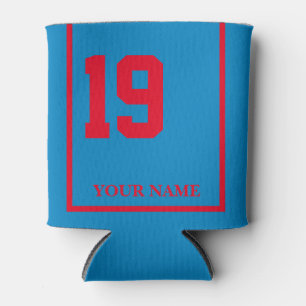 Porta-lata 19 Denim Blue Red Horse Saddle Personalizado