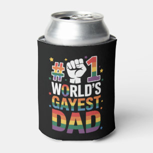 Porta-lata #1 Pai Gay Mais Gay do Mundo Engraçado Dia dos Pai