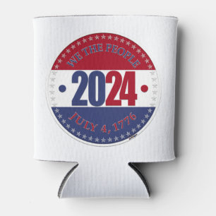 Porta-lata 2024 Vermelho e Azul Nós, o Povo