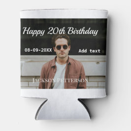 Porta-lata 20 de feliz simples data add name mod