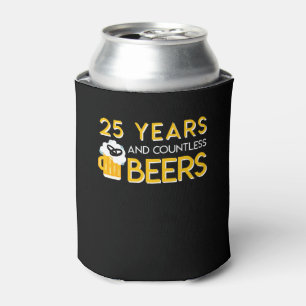 Porta-lata 25o Cerveja do aniversário de casamento incontáv