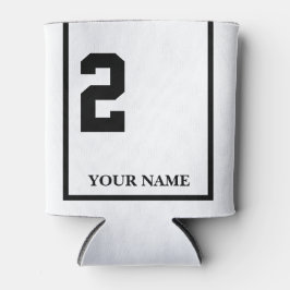 Porta-lata 2 Branco com sela de cavalo preto Personalizado