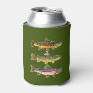 Porta-lata 3 Bonitas trutas, pesca de moscas, Angler