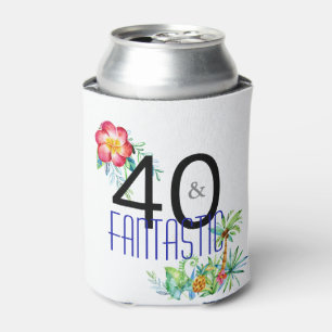 Porta-lata 40 e partido de aniversário de 40 anos tropical